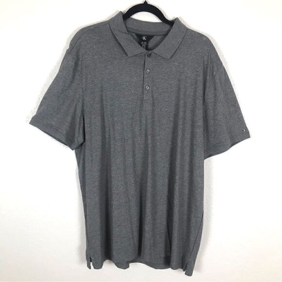 Calvin Klein heathered gray polo shirt XL - Picture 1 of 6